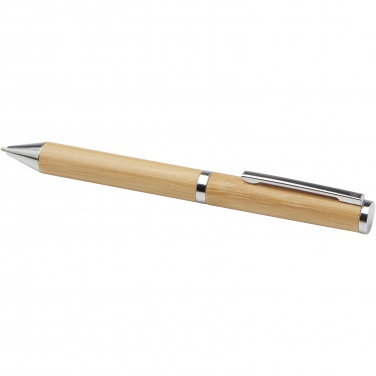 Logo trade corporate gifts picture of: Apolys bamboo ballpoint and rollerball pen gift set 