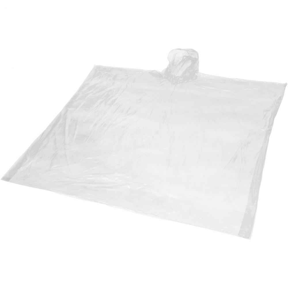 Logotrade advertising product picture of: Mayan recycled plastic disposable rain poncho with storage pouch