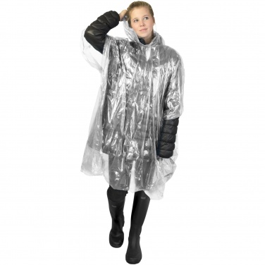 Logotrade corporate gift image of: Mayan recycled plastic disposable rain poncho with storage pouch