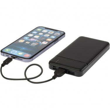 Logo trade corporate gifts picture of: Loop 10.000 mAh recycled plastic power bank 