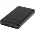 Loop 10.000 mAh recycled plastic power bank , Solid black