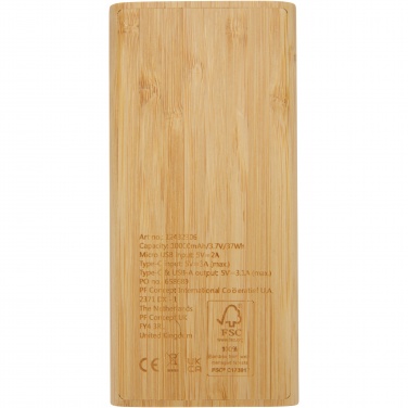 Logotrade business gifts photo of: Tulda 10.000 mAh bamboo power bank