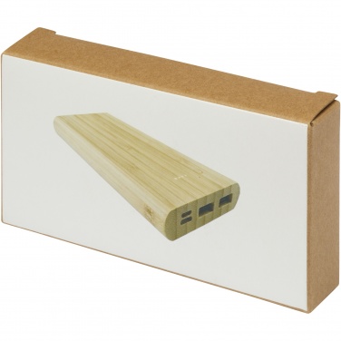 Logo trade advertising products image of: Tulda 10.000 mAh bamboo power bank