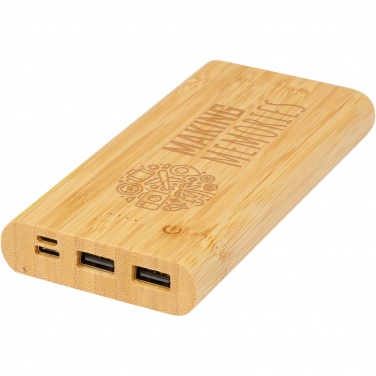 Logo trade promotional item photo of: Tulda 10.000 mAh bamboo power bank