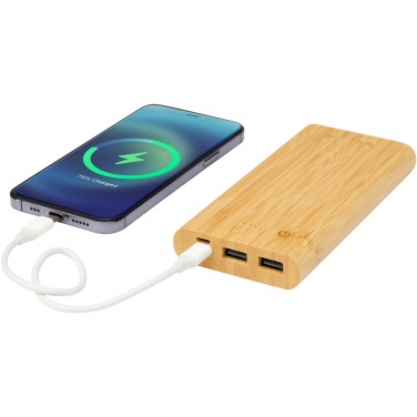 Logotrade promotional giveaway image of: Tulda 10.000 mAh bamboo power bank