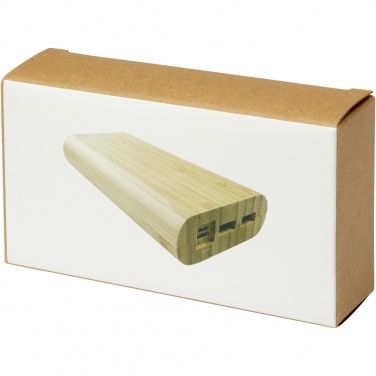 Logo trade promotional merchandise image of: Tulda 20.000 mAh bamboo power bank