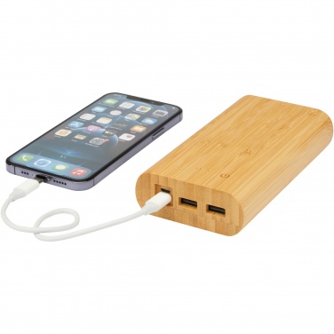 Logo trade promotional products image of: Tulda 20.000 mAh bamboo power bank