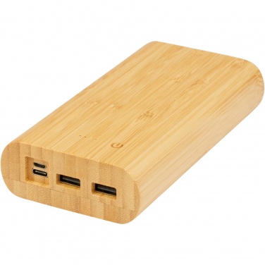 Logo trade corporate gifts image of: Tulda 20.000 mAh bamboo power bank