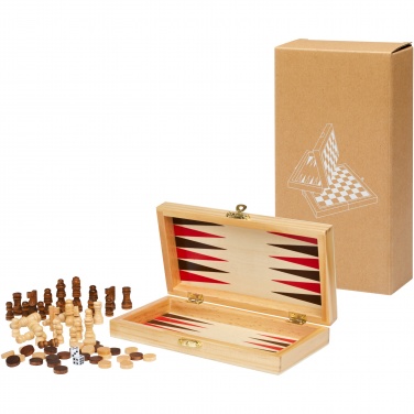 Logotrade business gift image of: Mugo 3-in-1 wooden game set