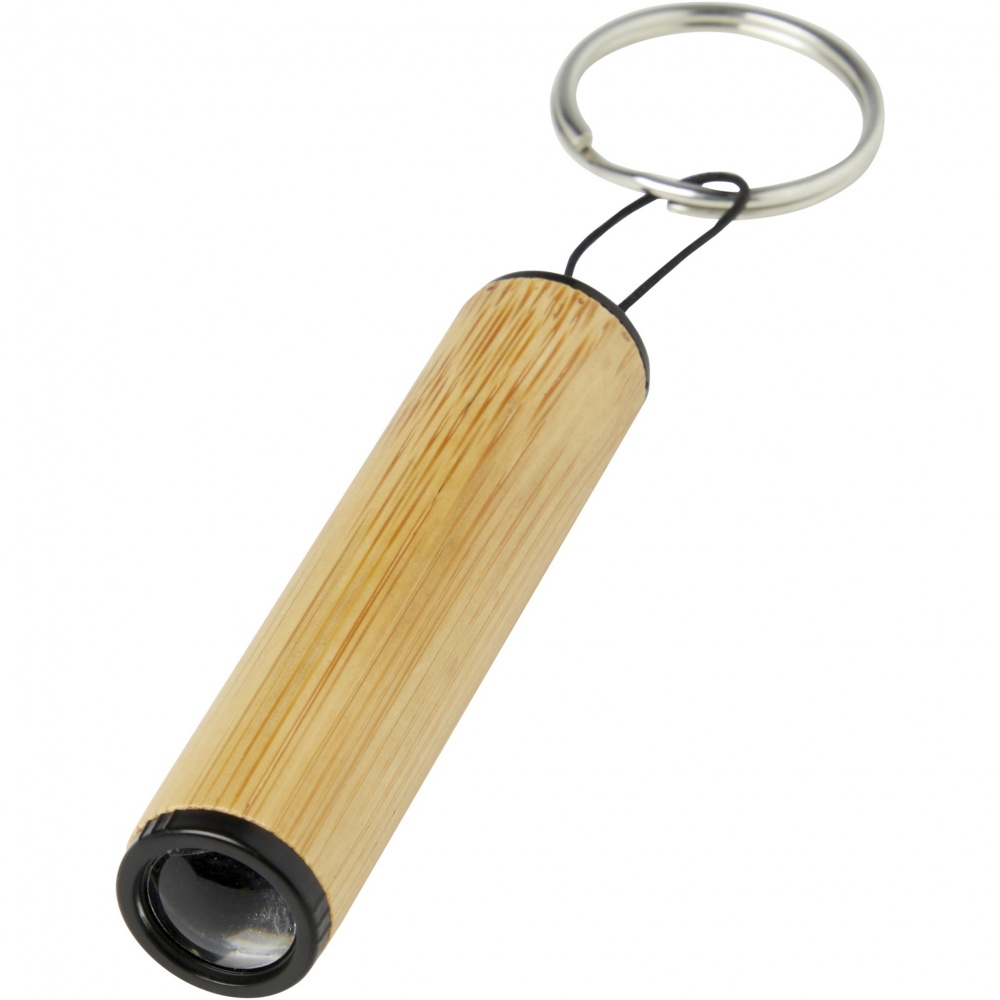 Logo trade advertising products image of: Cane bamboo key ring with light