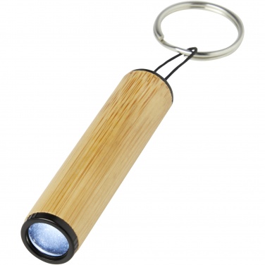 Logotrade promotional item picture of: Cane bamboo key ring with light