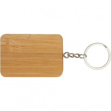 Logo trade promotional products picture of: Reel 6-in-1 retractable bamboo key ring charging cable