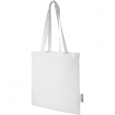 Madras 140 g/m2 GRS recycled cotton tote bag 7L