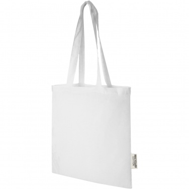 Logo trade promotional gifts image of: Madras 140 g/m2 GRS recycled cotton tote bag 7L