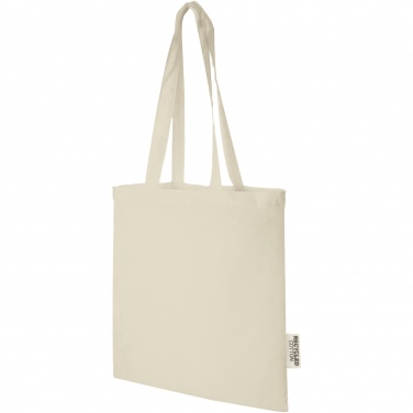 Logotrade promotional giveaway image of: Madras 140 g/m2 GRS recycled cotton tote bag 7L