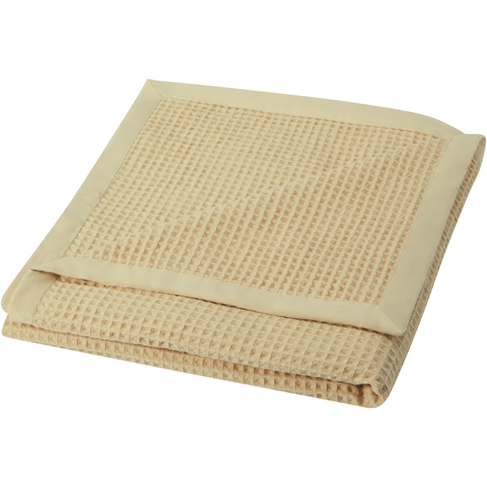 Logo trade promotional item photo of: Abele 150 x 140 cm cotton waffle blanket