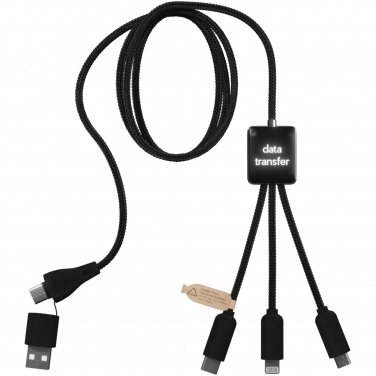 Logo trade business gift photo of: SCX.design C45 5-in-1 rPET charging cable with data transfer