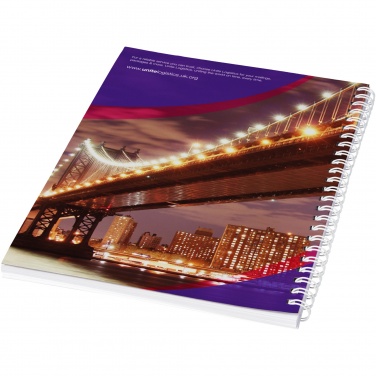 Logo trade promotional merchandise photo of: Desk-Mate® A5 spiral notebook with printed back cover