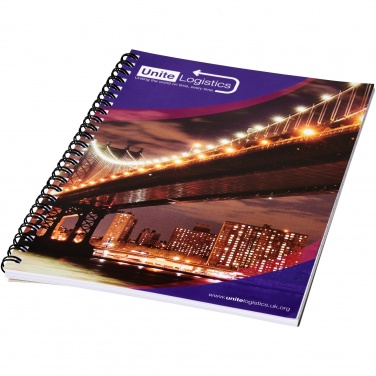 Logo trade promotional item photo of: Desk-Mate® A5 spiral notebook with printed back cover