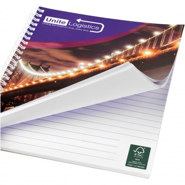 Logo trade promotional products image of: Desk-Mate® A4 spiral notebook with printed back cover