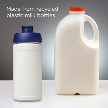 Logo trade promotional item photo of: Baseline 500 ml recycled sport bottle with flip lid