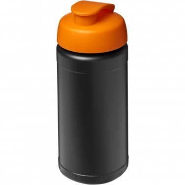 Logo trade promotional merchandise photo of: Baseline 500 ml recycled sport bottle with flip lid