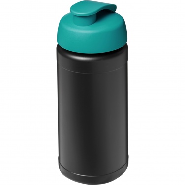 Logotrade promotional item image of: Baseline 500 ml recycled sport bottle with flip lid