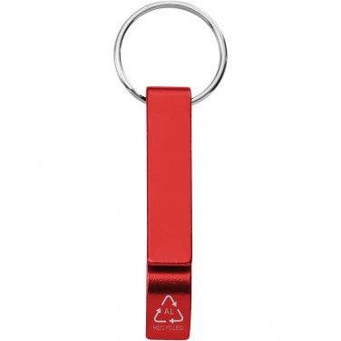 Logotrade promotional product picture of: Tao RCS recycled aluminium bottle and can opener with keychain 