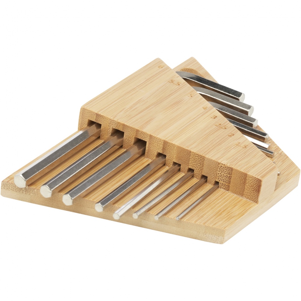 Logo trade promotional merchandise image of: Allen bamboo hex key tool set