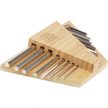 Logo trade promotional gift photo of: Allen bamboo hex key tool set