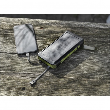 Logotrade promotional items photo of: Soldy 10.000 mAh RCS recycled plastic solar dynamo power bank 