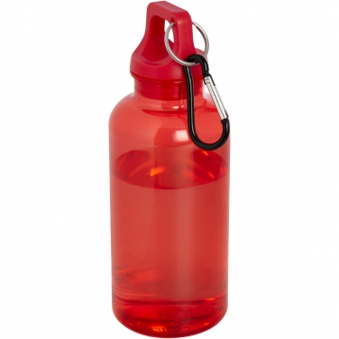 Logo trade promotional items image of: Oregon 400 ml RCS certified recycled plastic water bottle with carabiner