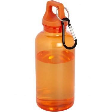 Logo trade promotional merchandise photo of: Oregon 400 ml RCS certified recycled plastic water bottle with carabiner