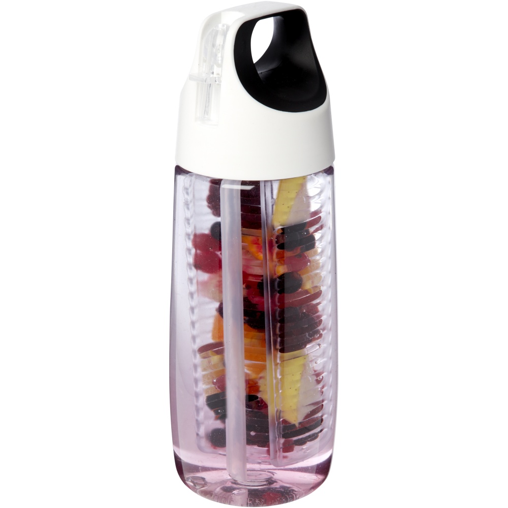 Logo trade business gift photo of: HydroFruit 700 ml recycled plastic sport bottle with flip lid and infuser