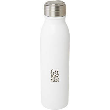 Logo trade promotional gifts image of: Harper 700 ml RCS certified stainless steel water bottle with metal loop