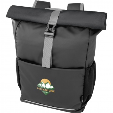 Logotrade corporate gift picture of: Aqua 15" GRS recycled water resistant roll-top bike bag 20L