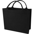 Page 500 g/m² Aware™ recycled book tote bag, Solid black