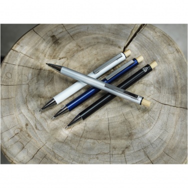 Logotrade promotional giveaway image of: Cyrus recycled aluminium ballpoint pen (blue ink)