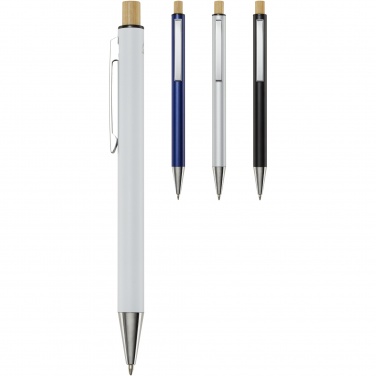 Logo trade promotional items image of: Cyrus recycled aluminium ballpoint pen (blue ink)