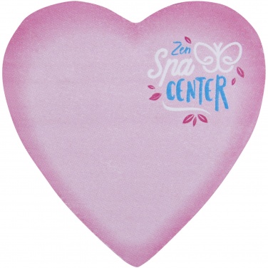 Logo trade promotional merchandise photo of: Sticky-Mate® heart-shaped recycled sticky notes