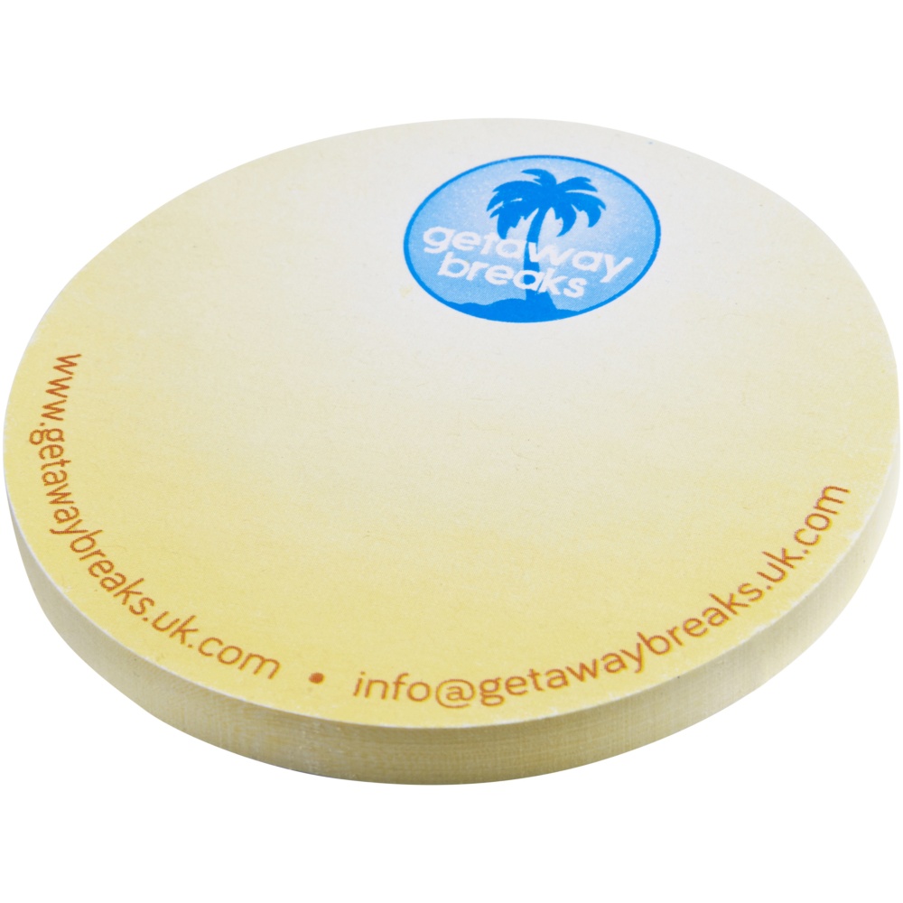 Logo trade promotional gift photo of: Sticky-Mate® circle-shaped recycled sticky notes