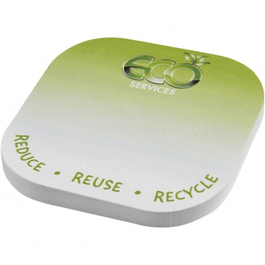 Logo trade advertising products image of: Sticky-Mate® square-shaped recycled sticky notes with rounded corners