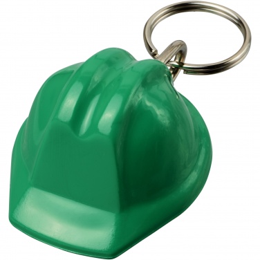 Logo trade advertising product photo of: Kolt hard hat-shaped recycled keychain