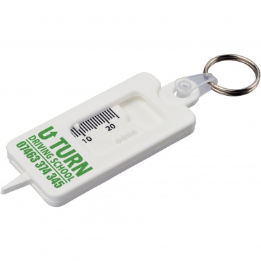 Logo trade promotional merchandise picture of: Kym recycled tyre tread check keychain