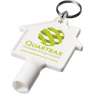 Logotrade business gift image of: Maximilian house-shaped recycled utility key keychain