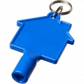 Maximilian house-shaped recycled utility key keychain, Blue