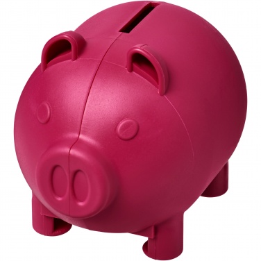 Logo trade promotional items picture of: Oink recycled plastic piggy bank