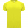 Bahrain short sleeve kids sports t-shirt, Fluor Yellow