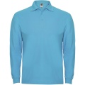 Estrella long sleeve men's polo, Turquois