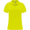 Monzha short sleeve women's sports polo, Fluor Yellow